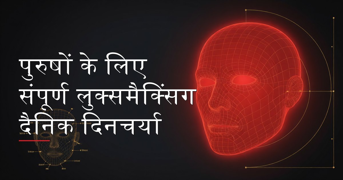 पुरुष अपनी सुबह की लुक्समैक्सिंग दिनचर्या का पालन करते हुए