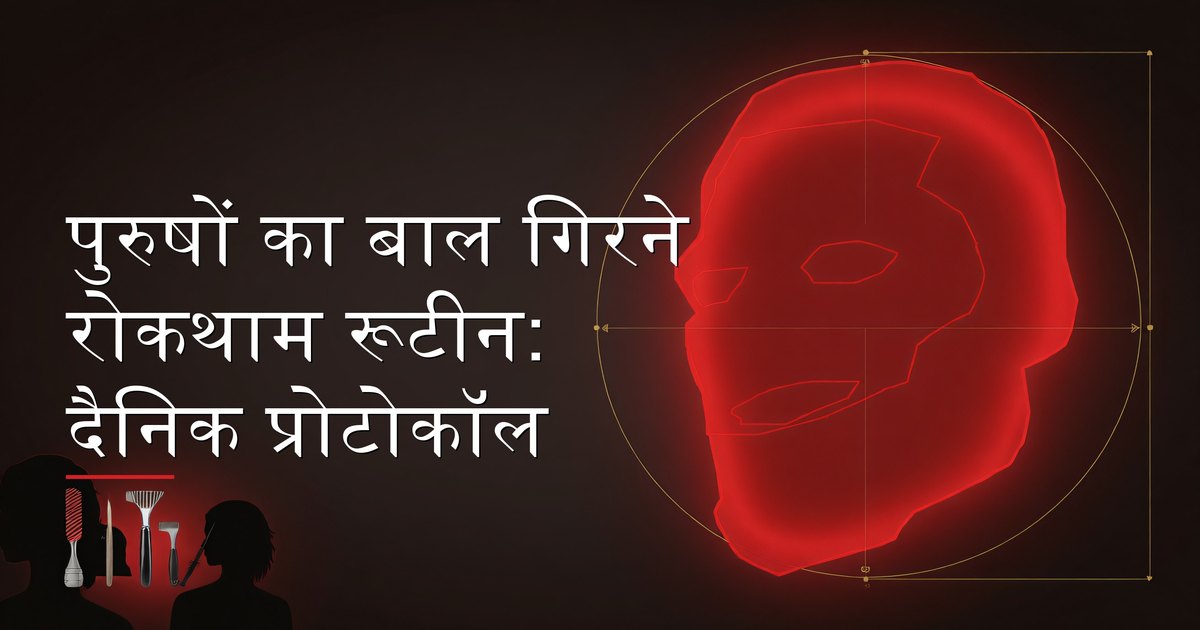 एक व्यक्ति अपनी दैनिक रूटीन के हिस्से के रूप में बाल गिरने रोकथाम उपचार लगाता हुआ