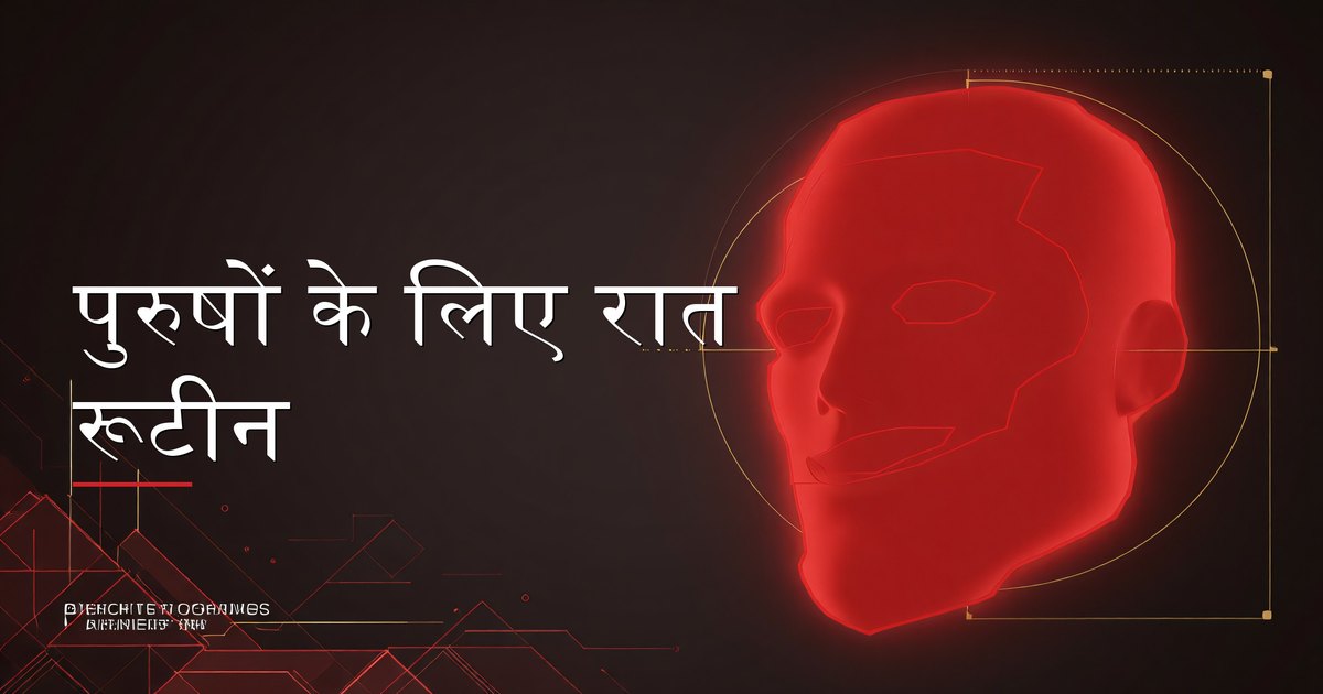 रिकवरी और स्किनकेयर के लिए संरचित रात रूटीन फॉलो करता हुआ पुरुष