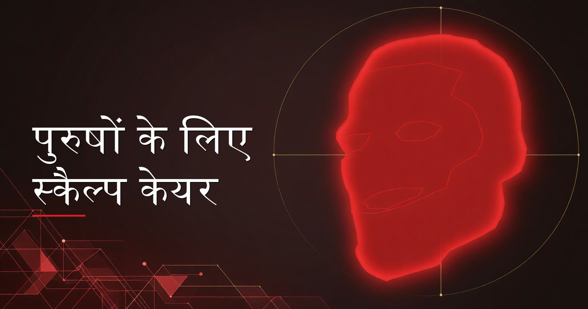 आईने में डैंड्रफ और स्वस्थ बाल जड़ों के संकेतों की जांच करता हुआ आदमी