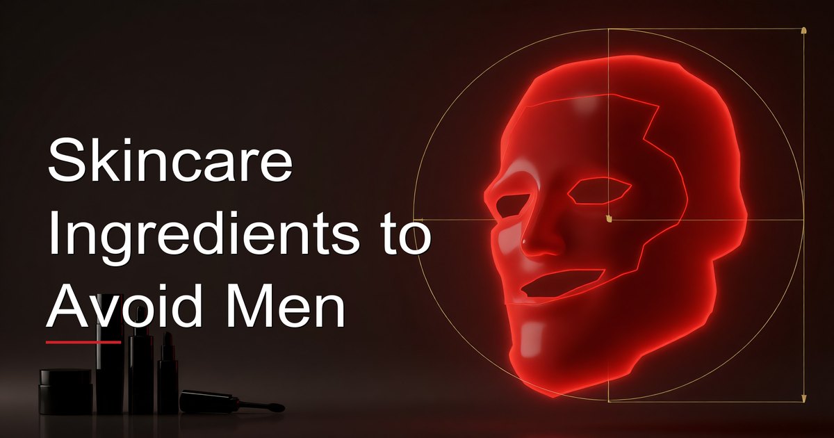 skincare प्रोडक्ट के तत्वों का लेबल पढ़ता हुआ पुरुष
