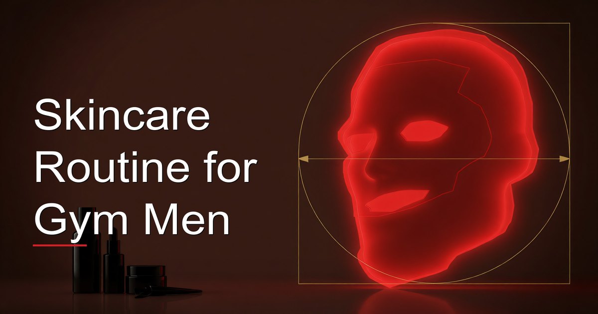 जिम में pre और post workout skincare प्रोडक्ट के साथ कसरत करता पुरुष