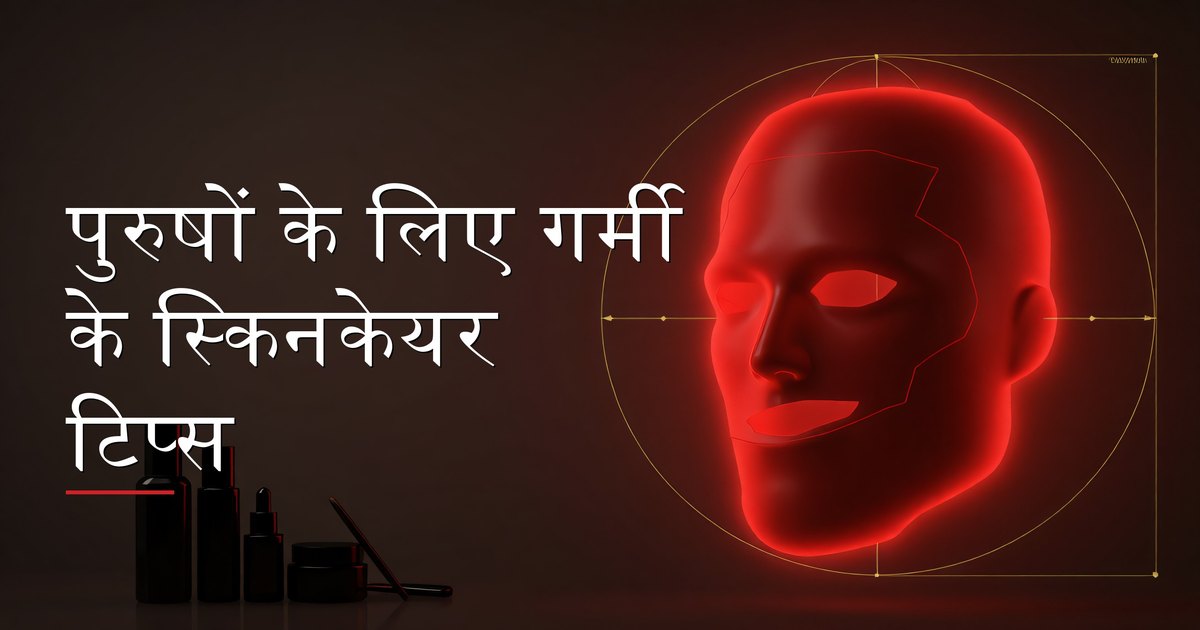 पुरुष गर्मी के स्किनकेयर प्रोडक्ट्स सनस्क्रीन और हल्के मॉइस्चराइज़र के साथ लगाते हुए