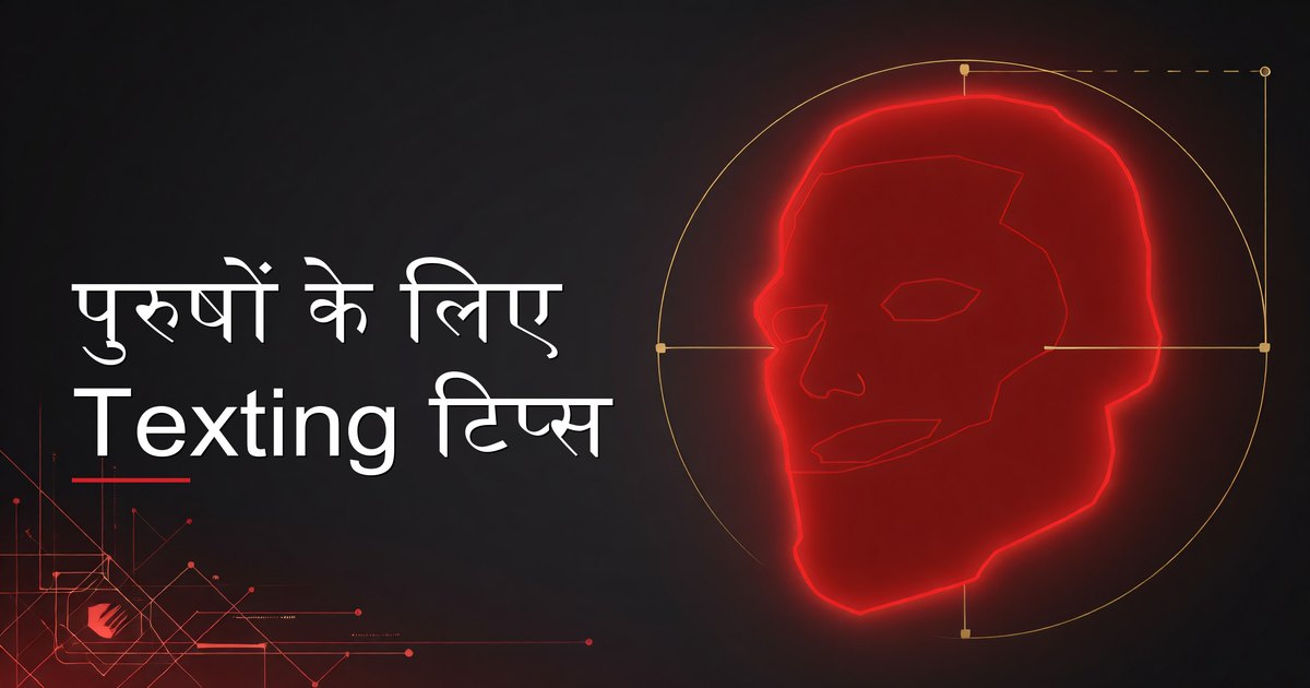 पुरुष का फ़ोन पर texting करते हुए जो पुरुषों के लिए texting टिप्स दर्शाता है