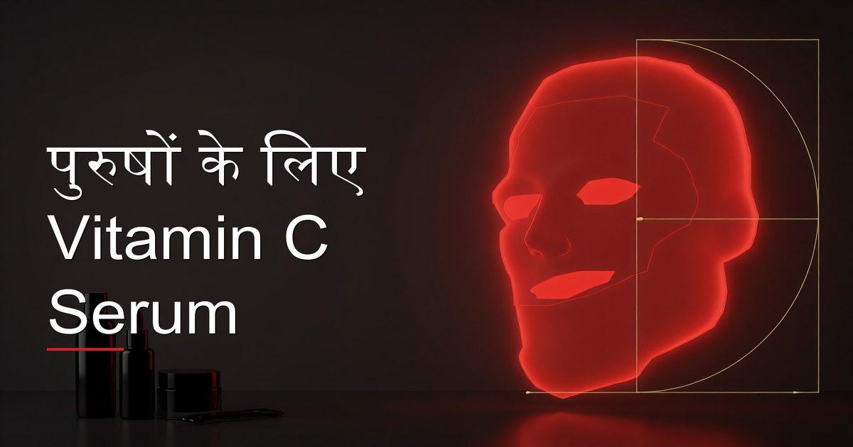 एक पुरुष अपनी सुबह की स्किनकेयर दिनचर्या के हिस्से के रूप में vitamin C serum लगाता हुआ