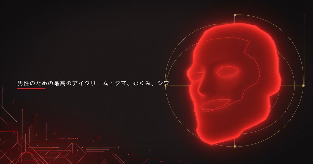 カフェインやレチノールなどの成分を含む男性用アイクリーム製品