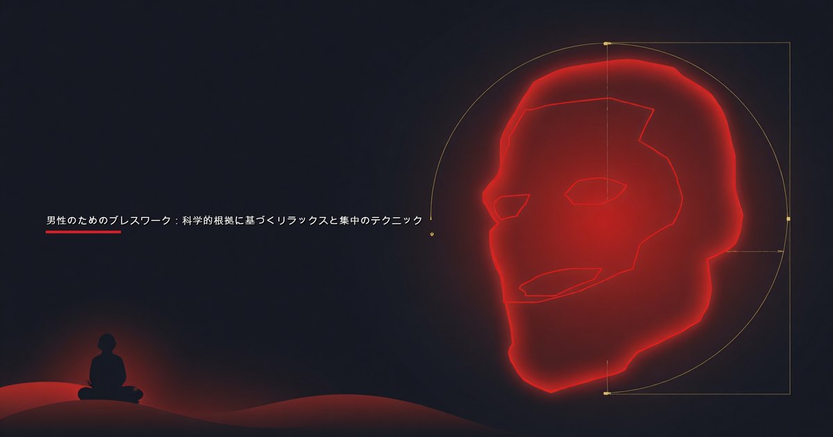 リラックスと集中のためのブレスワークテクニックを練習する男性