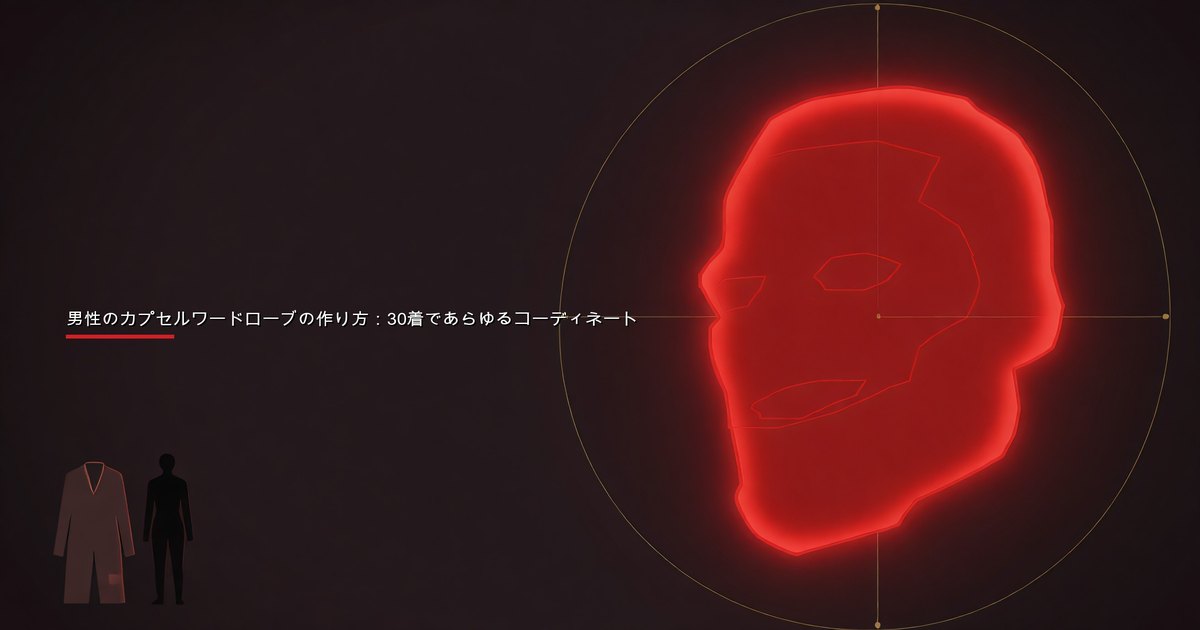 男性のカプセルワードローブ：多目的に使える衣類をフラットレイで並べた30着の必需品