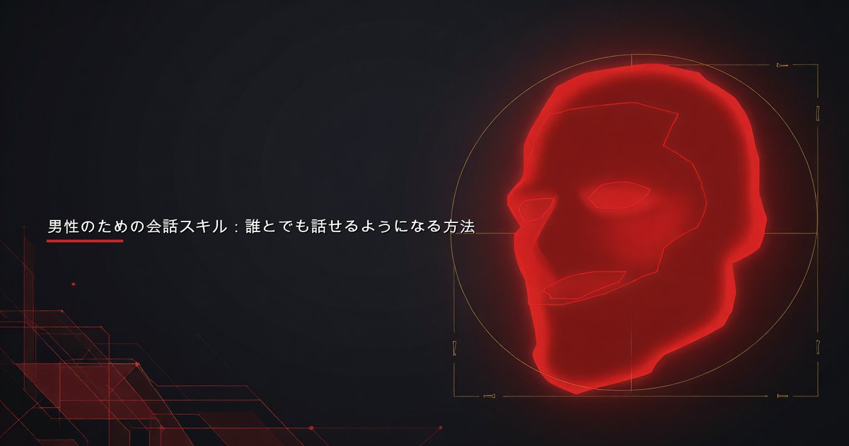 会話スキルを実践する二人の男性が楽しく会話している様子を示す画像