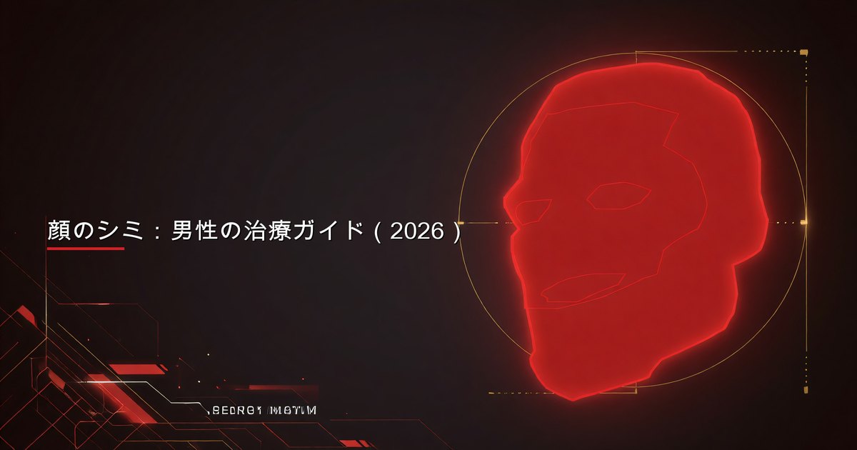 顔のシミと色素沈着を調べる男性