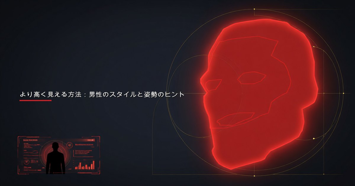 より高く見える方法を示す自信に満ちた姿勢で立つ男性