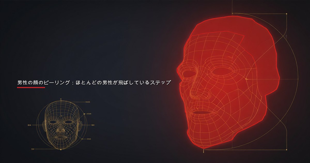 より滑らかな肌のためにケミカルピーリングを顔に塗布する男性