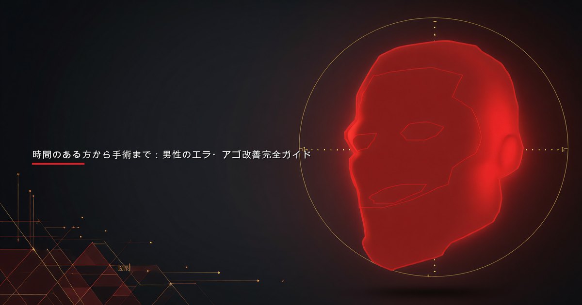 ヒゲスタイリング、エクササイズ、フィラー、手術など男性のアゴ改善方法を解説するガイド