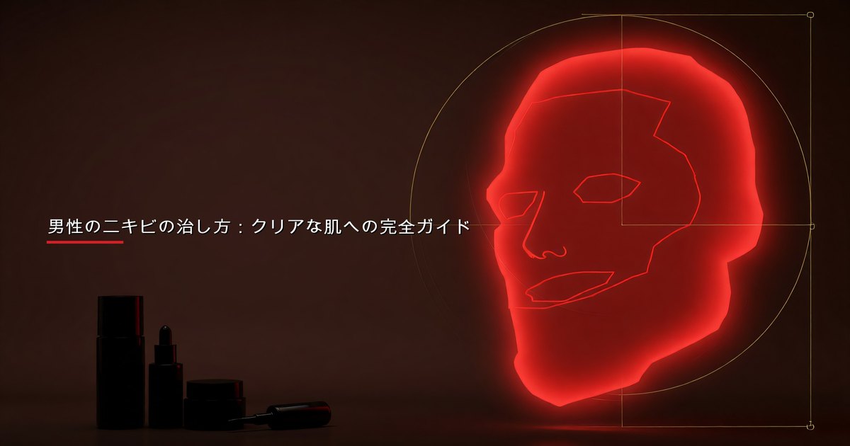 ニキビ治療ルーティンに従ってクリアな肌になった男性