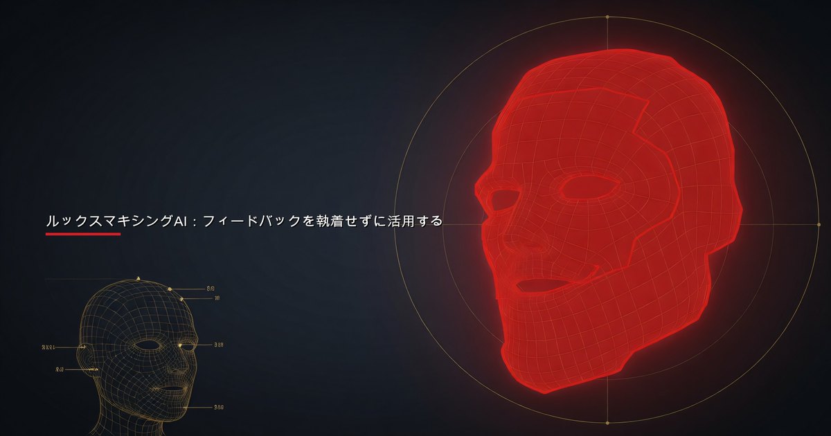 スマートフォンでルックスマキシングAI顔面分析ツールを使用する人物