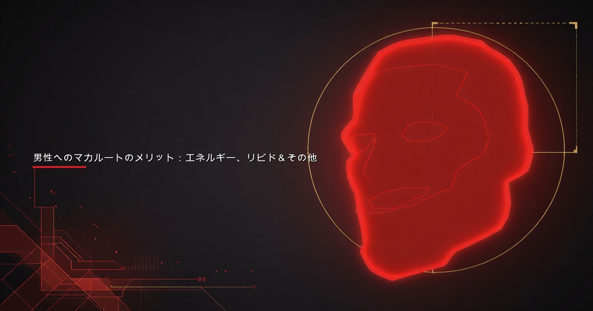 マカルートのパウダーとサプリメントカプセル、男性へのマカルートのメリットを示す
