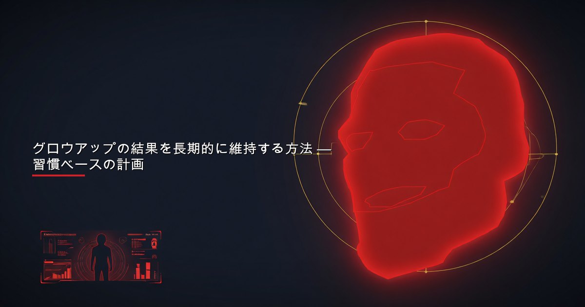 グロウアップの結果を長期的に維持する方法 — 習慣ベースの計画
