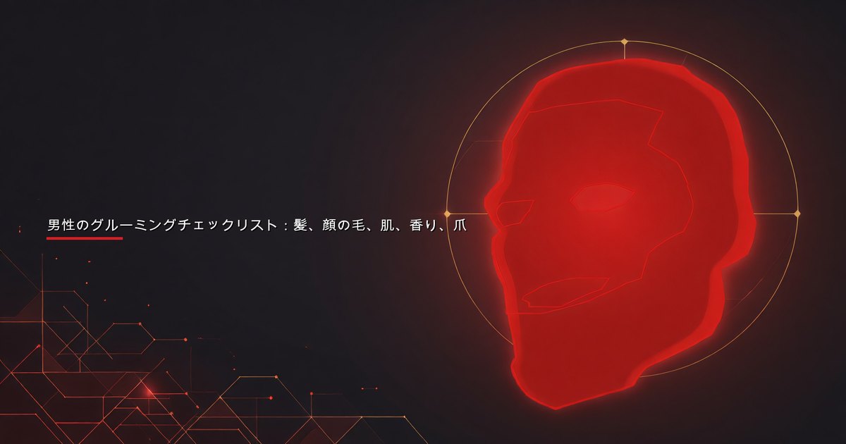 男性のグルーミングチェックリスト：髪、顔の毛、肌、香り、爪