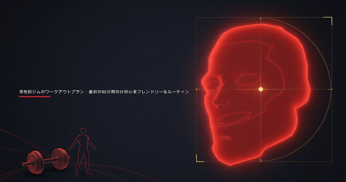 構造化されたワークアウトプランに従ってジムでダンベルを使ってトレーニングする男性