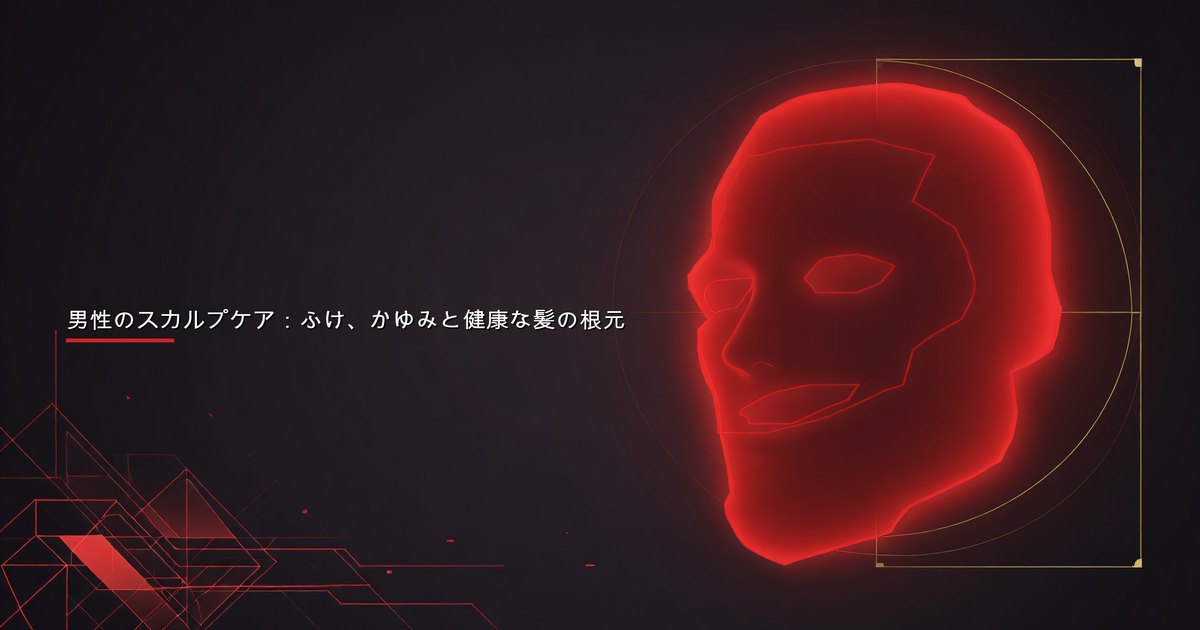 鏡を見てふけや健康な髪の根元のサインを確認する男性