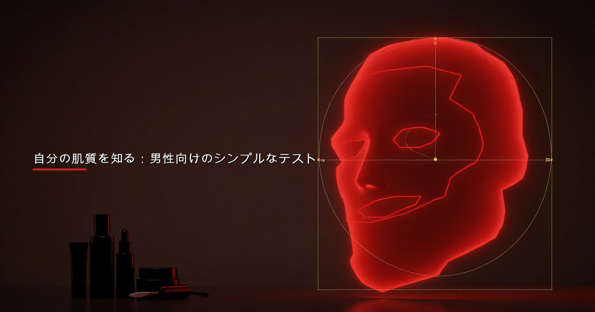 自分の肌質を知る：男性向けのシンプルなテスト