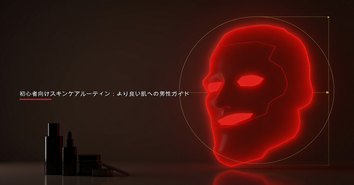 初心者向けスキンケアルーティンの男性