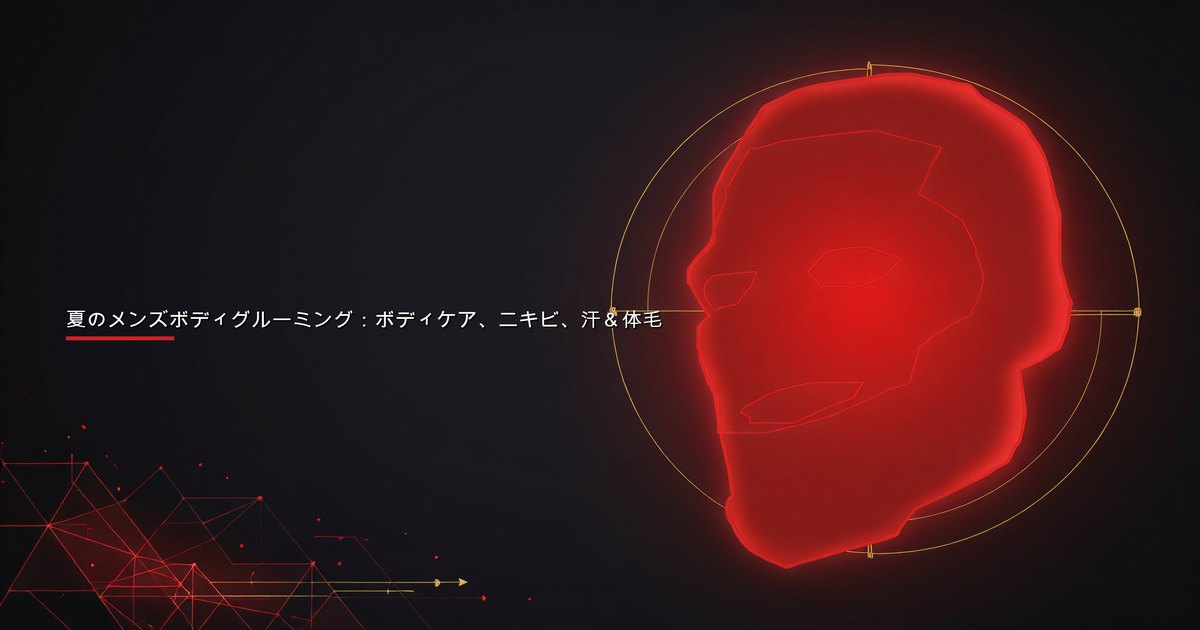 ボディウォッシュとスキンケア製品を使った夏のボディグルーミングをする男性