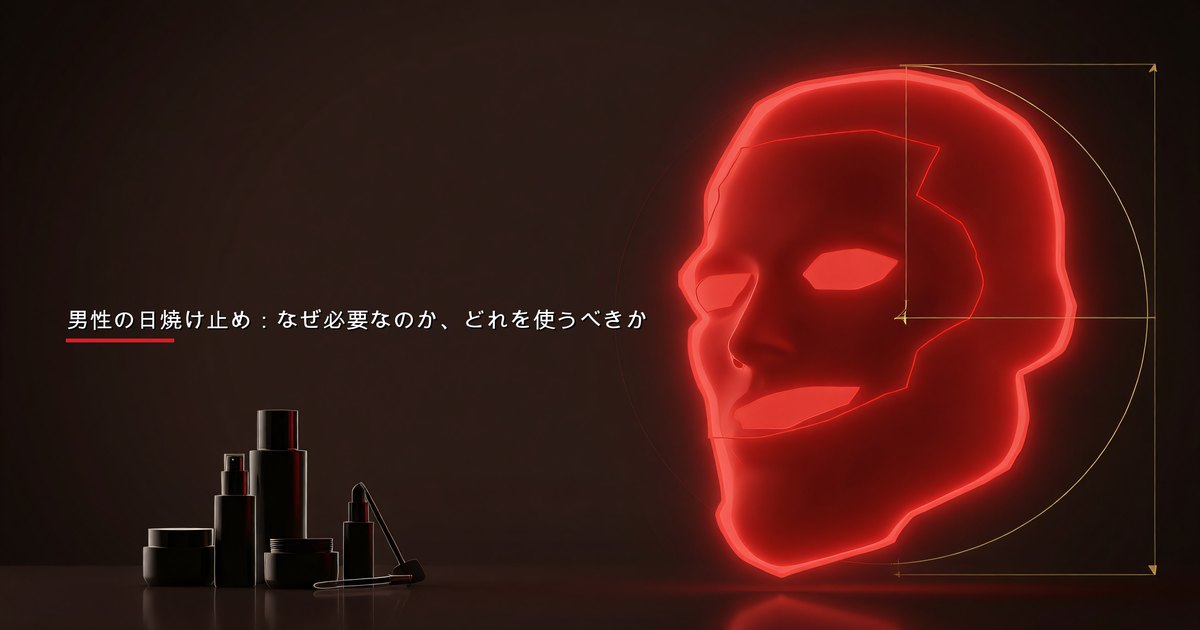 朝のスキンケアの一環として顔に日焼け止めを塗る男性