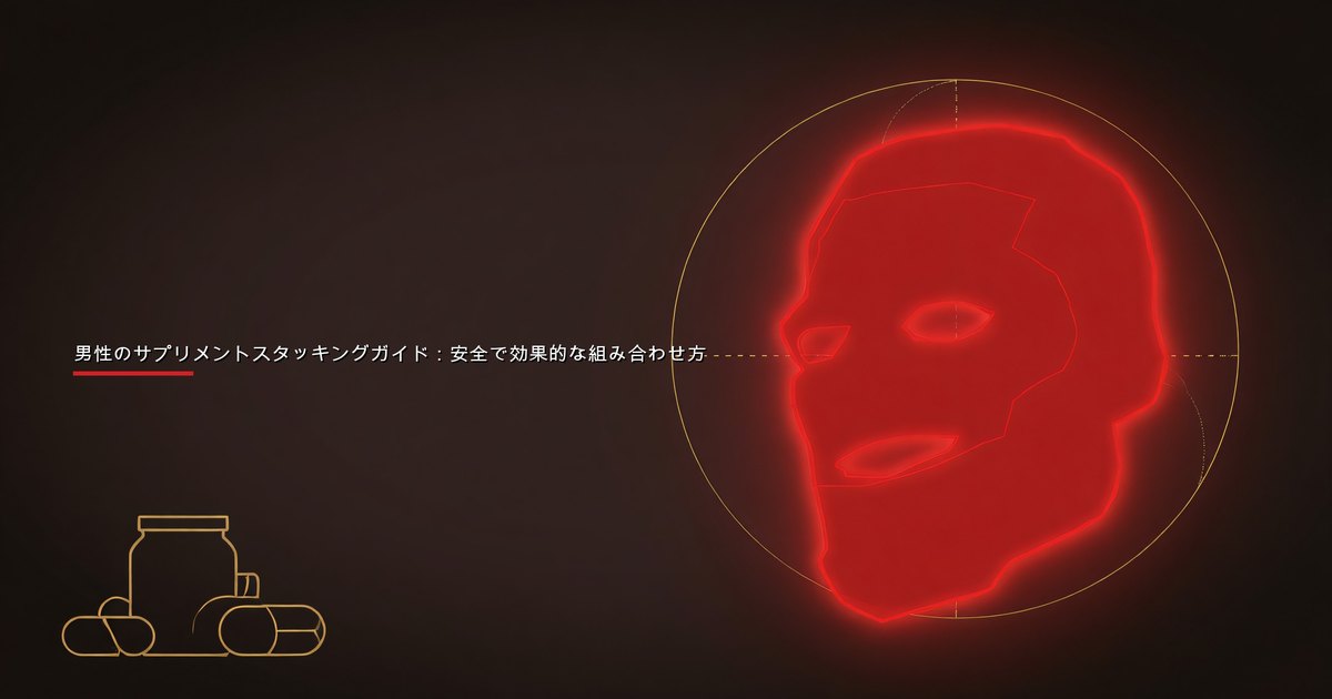 ビタミン、ミネラル、プロテインなど、毎日のサプリメントを整理する男性の姿