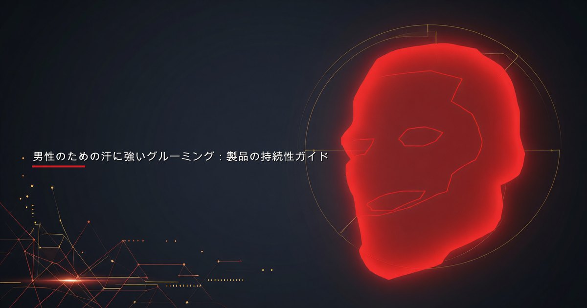暑さと活動に耐える汗に強いグルーミング製品を使用する男性