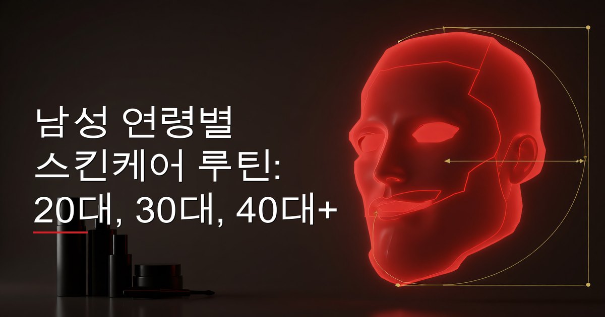 남성 연령별 스킨케어 루틴: 20대, 30대, 40대+