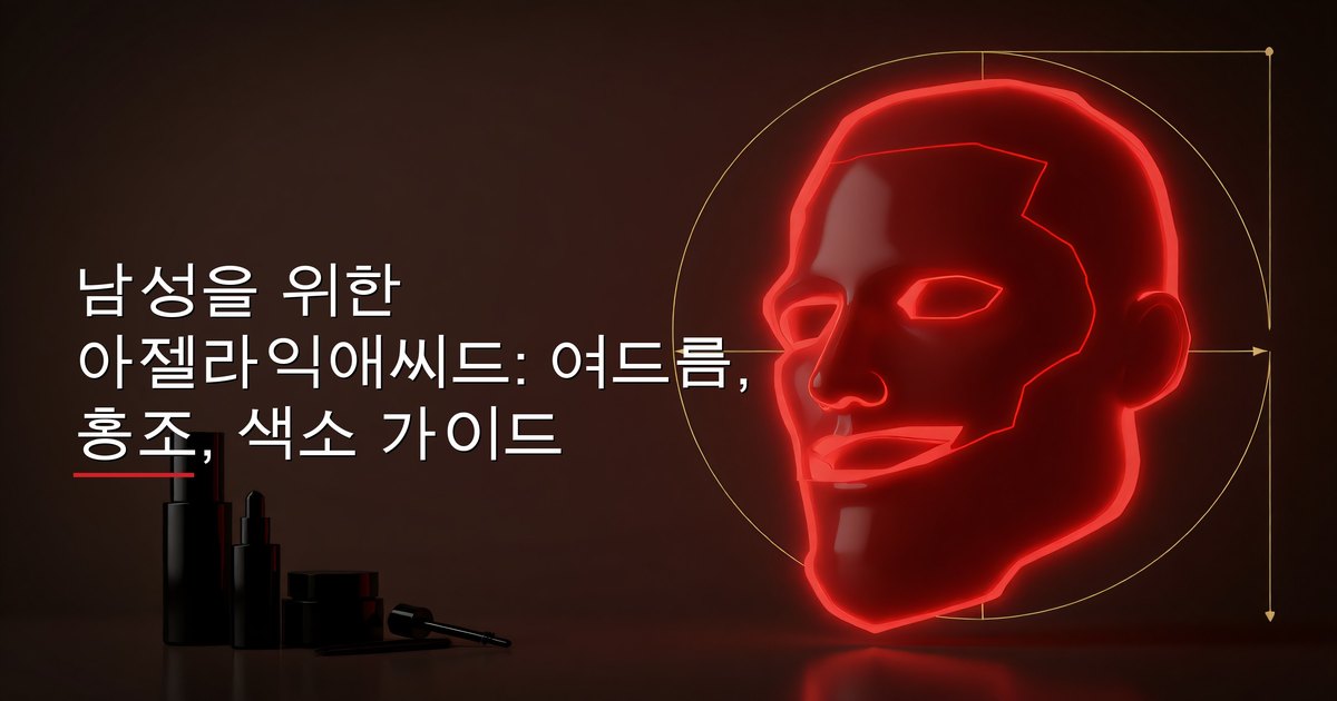 남성을 위한 아젤라익애씨드: 여드름, 홍조, 색소 가이드