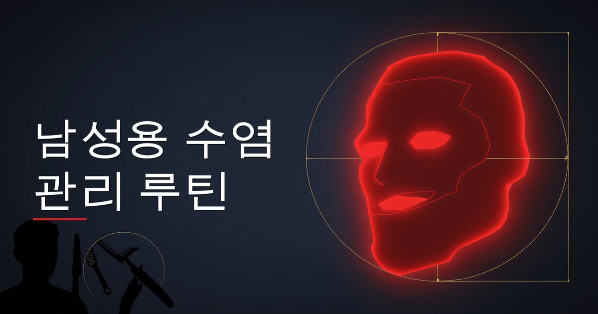 수염 오일과 멧돼지 털 브러시를 활용해 매일 수염 관리 루틴을 실천하는 남성