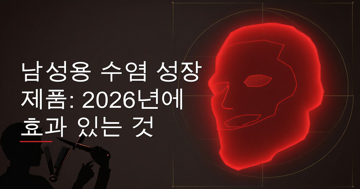 오일, 세럼, 더마롤러를 포함한 수염 성장 제품을 살펴보는 남성