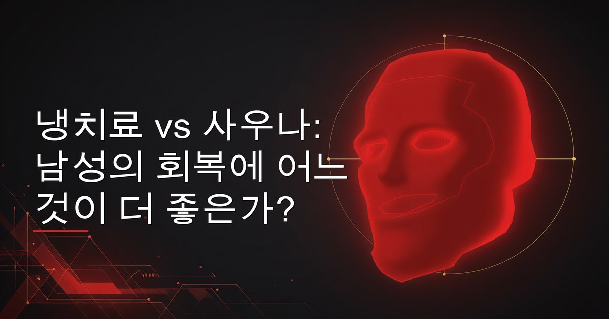 회복과 건강을 위해 냉수 플런지와 사우나를 비교하는 남성