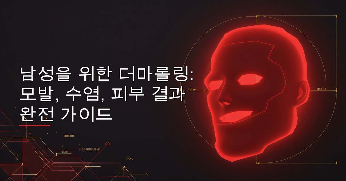 남성을 위한 더마롤링: 모발, 수염, 피부 결과 완전 가이드