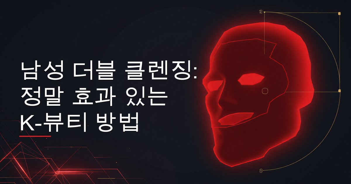 남성 더블 클렌징: 정말 효과 있는 K-뷰티 방법