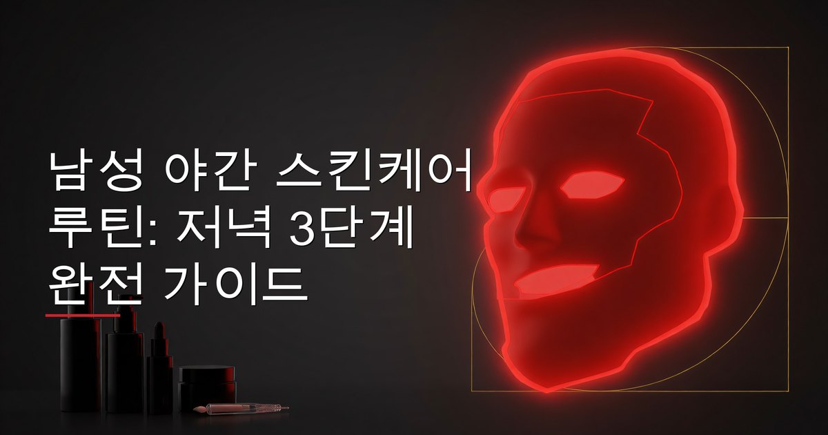 자기 전 저녁 스킨케어 루틴을 하는 남성