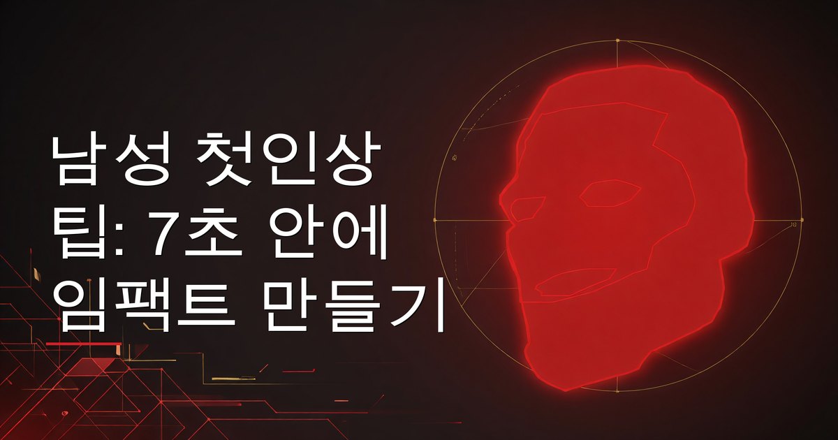 남성 첫인상 팁: 그루밍, 바디랭귀지, 아이컨택, 목소리 톤 및 대화 시작법을 다루는 7초 프레임워크