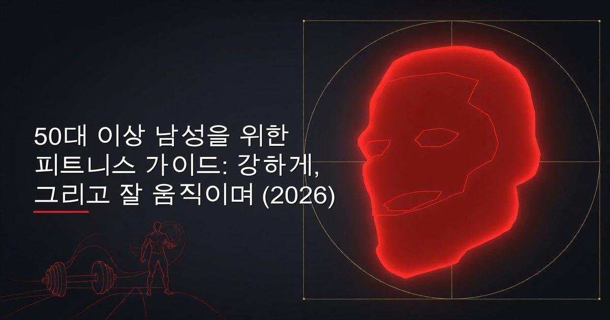 올바른 자세로 근력 운동을 수행하는 50대 이상 남성