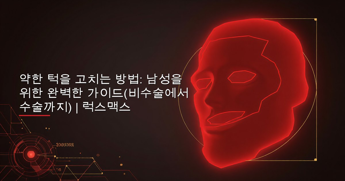 약한 턱을 고치는 방법: 남성을 위한 완벽한 가이드(비수술에서 수술까지) | 럭스맥스