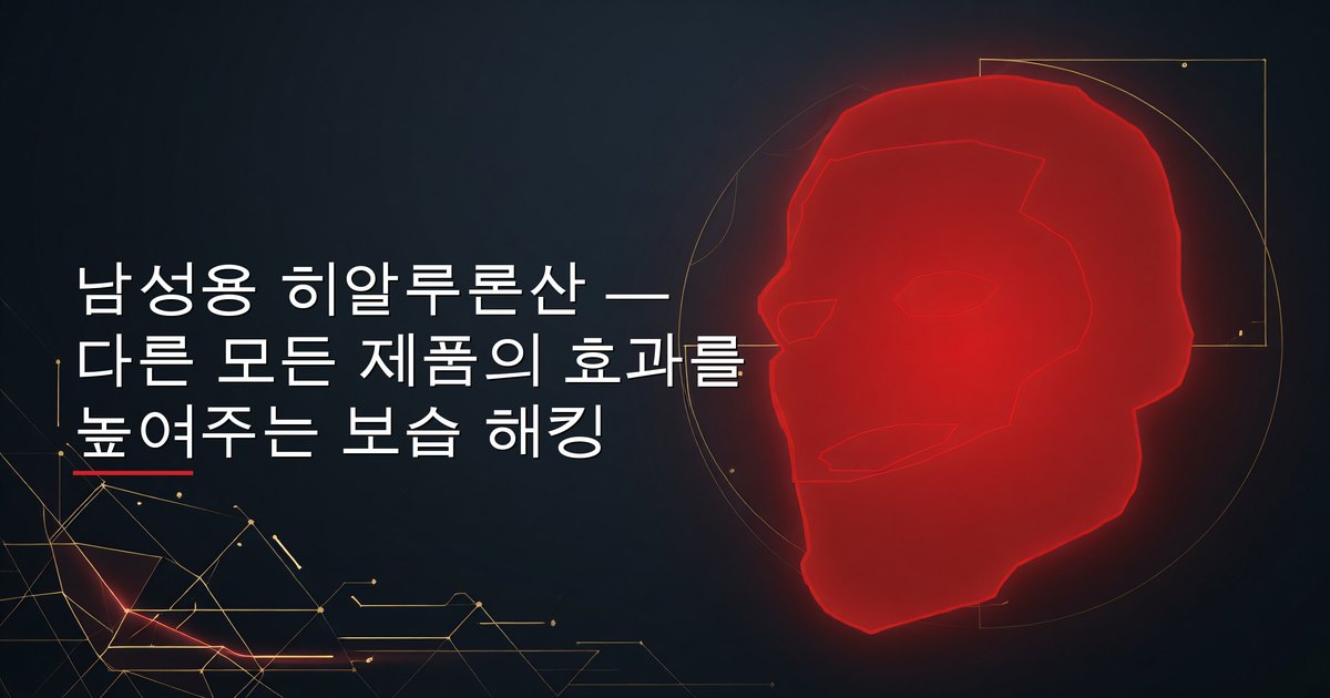 남성용 히알루론산 — 다른 모든 제품의 효과를 높여주는 보습 해킹