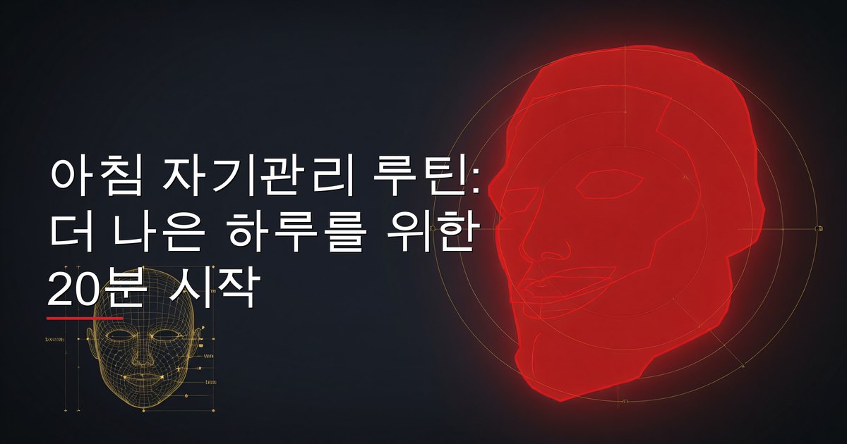 아침 자기관리 루틴: 더 나은 하루를 위한 20분 시작
