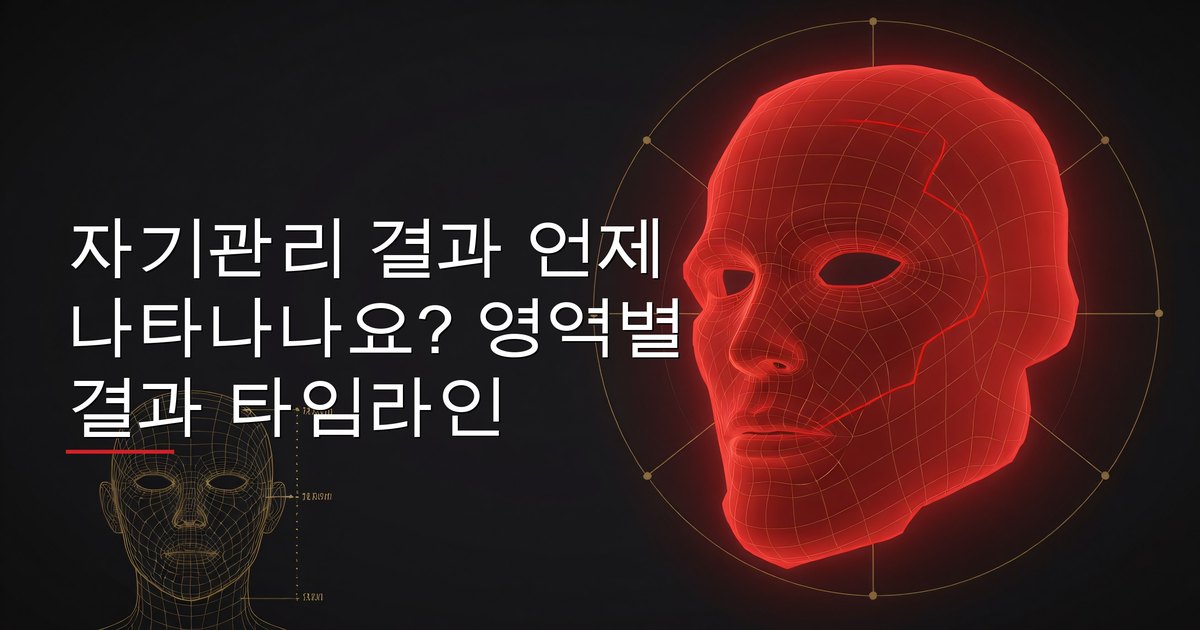 자기관리 결과 언제 나타나나요? 영역별 결과 타임라인