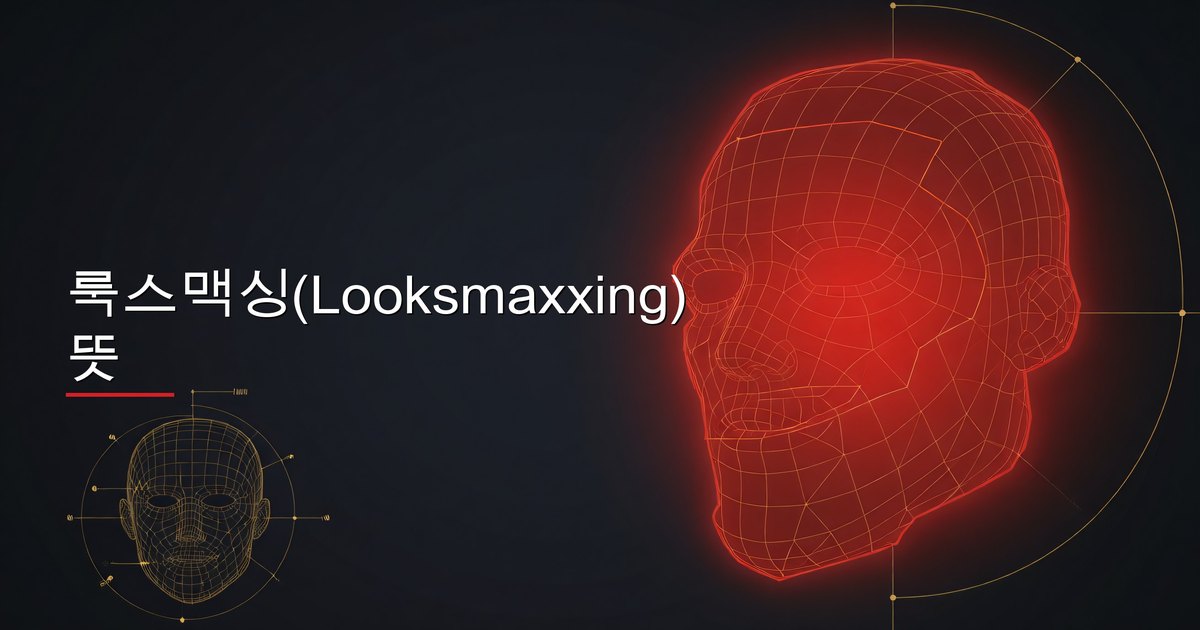 룩스맥싱(Looksmaxxing) 뜻