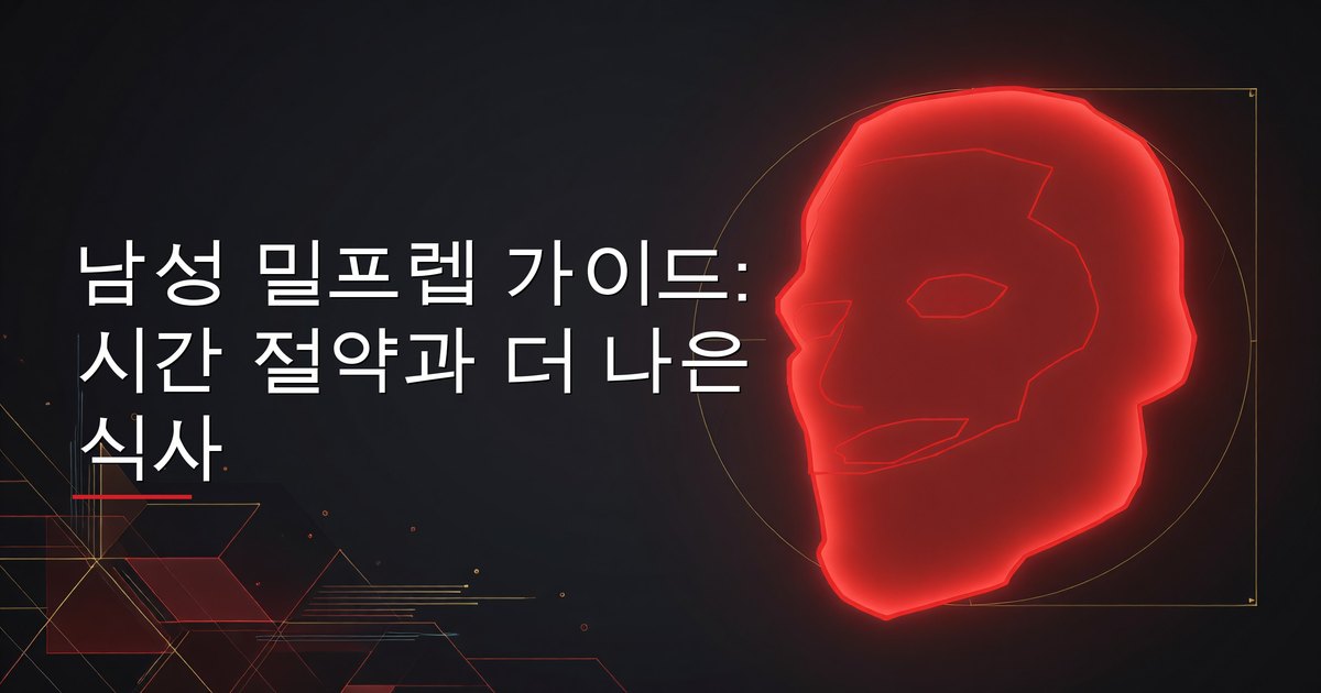 남성 밀프렙 가이드: 시간 절약과 더 나은 식사