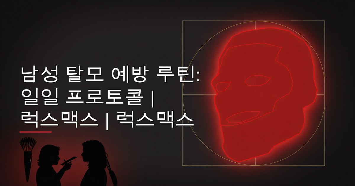 남성 탈모 예방 루틴: 일일 프로토콜 | 럭스맥스 | 럭스맥스