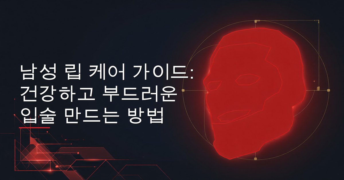 남성 립 케어 가이드: 건강하고 부드러운 입술 만드는 방법