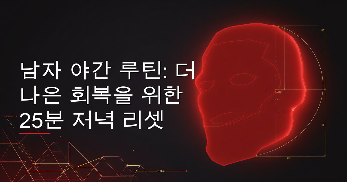 남자 야간 루틴: 더 나은 회복을 위한 25분 저녁 리셋
