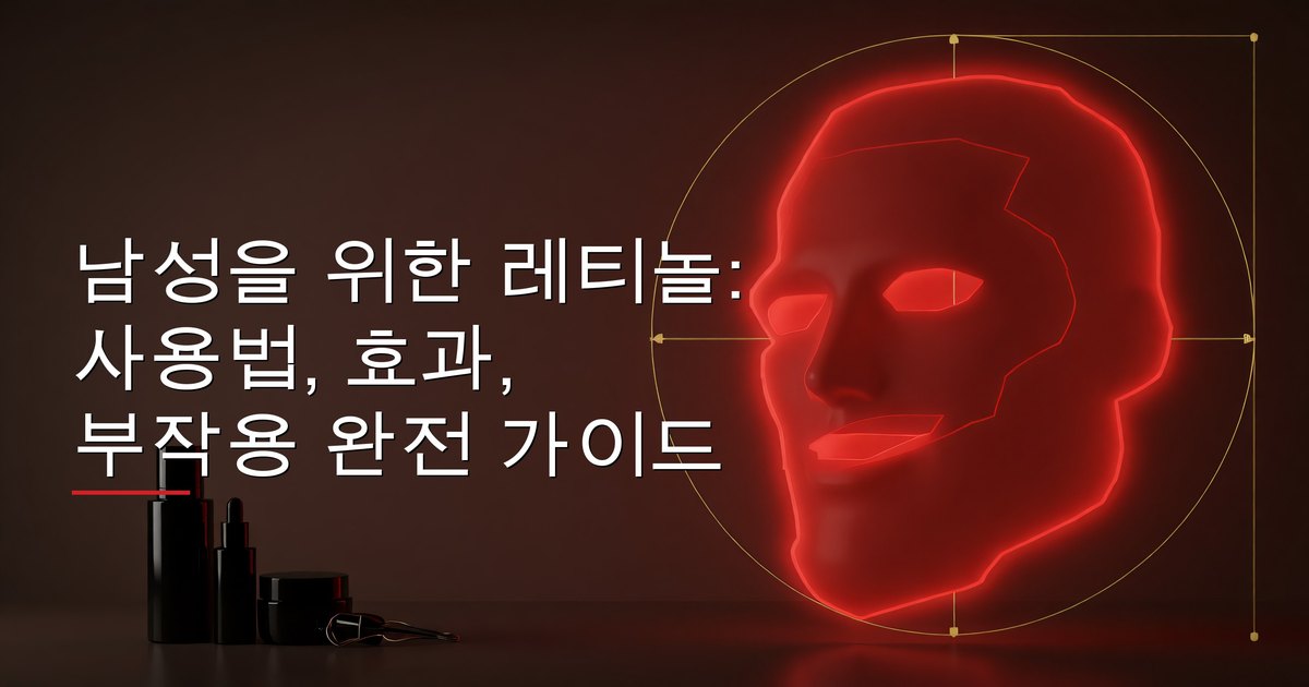 남성을 위한 레티놀: 사용법, 효과, 부작용 완전 가이드